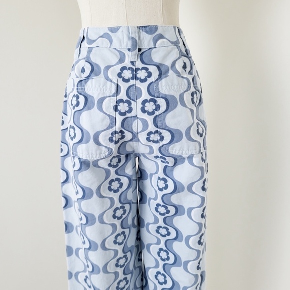 BLUE Aritzia Sunday Best Sun-deh Jaden Tapered Pants Low Mid Rise Tailored - Picture 8 of 13